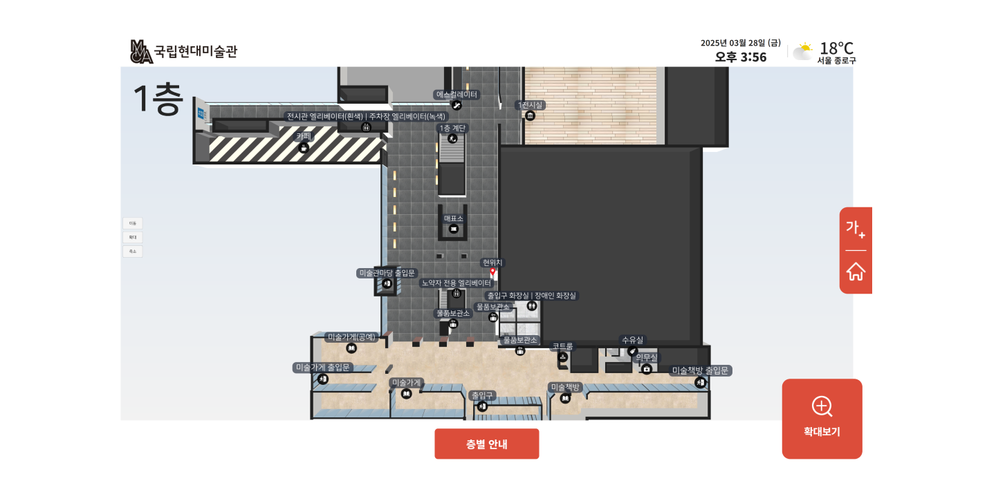 Wayfinding Kiosk  Screen Example (National Museum of Mordern and Contemporary Art, Korea) 10